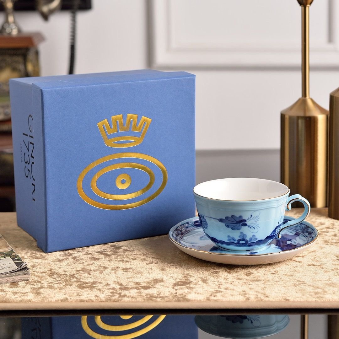 Ginori Single tea cup Blue - Ginori Cups | Aleppo Gift UAE